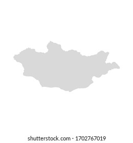 Mongolia vector map illustration. Mongolian geography country map