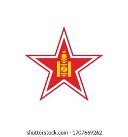 Mongolian air force roundel. Military symbol. Vector Illustration