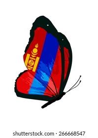 Mongolian flag butterfly - vector