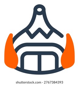 Mongolian Hat Traditional Nomadic Headwear Icon