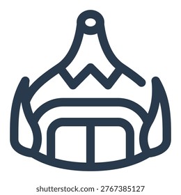 Mongolian Hat Traditional Nomadic Headwear Icon