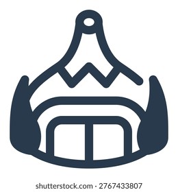 Mongolian Hat Traditional Nomadic Headwear Icon