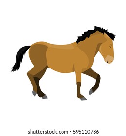 Mongolian horse. Vehicle ancient mongolov in the war.Mongolia single icon in cartoon style vector symbol stock illustration.