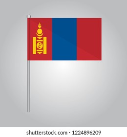Mongolian Icon vector illustration,National flag for country of Mongolian isolated, banner vector illustration. Vector illustration eps10.