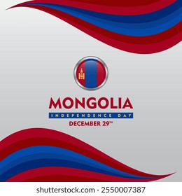 Mongolian Independence Day December 29. Mongolian independence day greeting card and banner. Design for Independence day and National Day