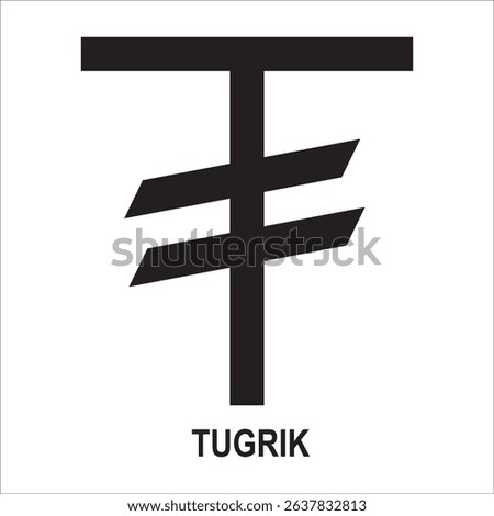 Mongolian tugrik currency icon vector illustration symbol design