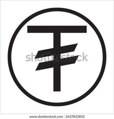 Mongolian tugrik currency icon vector illustration symbol design