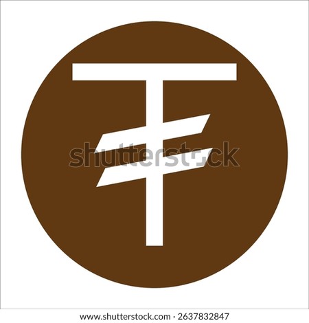 Mongolian tugrik currency icon vector illustration symbol design