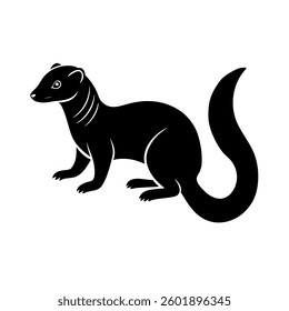 Mongoose Black Vector Silhouette Element