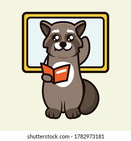Mongoose cute mascot design illustration