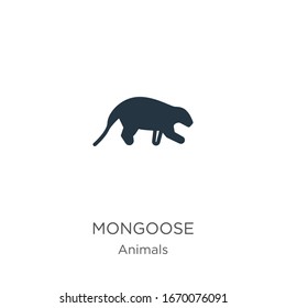 Mongoose icon vector. Trendy flat mongoose icon from animals collection isolated on white background. Vector illustration can be used for web and mobile graphic design, logo, eps10