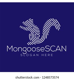 Mongoose Scan Technology Logo vector Element. Animal Technology Logo Template