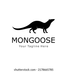 mongoose silhouette logo vector template