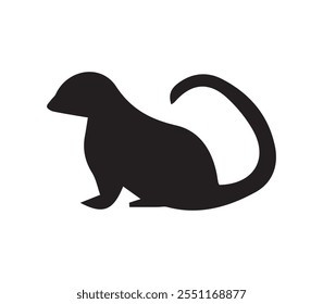 Mongoose silhouette vector eps art