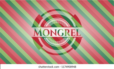 Mongrel christmas badge.