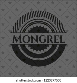 Mongrel dark emblem. Retro