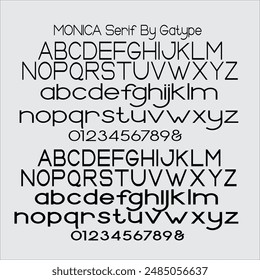 MONICA is a modern multilingual elegant display font enhanced with ligatures, alternations, and strokes. 
