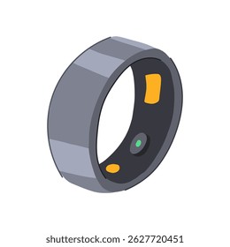monito smart ring cartoon. medical wireless, data biometric, diagnostic patch monito smart ring sign. isolated symbol vector illustration