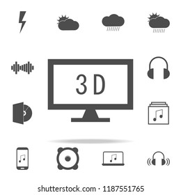 monitor with 3d icon. web icons universal set for web and mobile