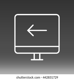 Monitor With Arrow Vector Icon Illustration
