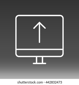 Monitor With Arrow Vector Icon Illustration