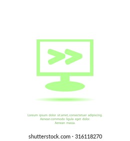 Monitor with Arrowhead right icon
