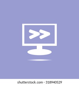 Monitor with Arrowhead right icon