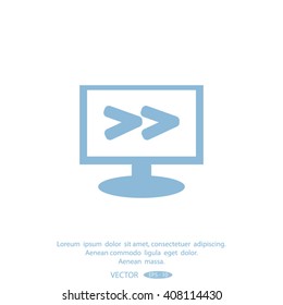 Monitor with Arrowhead right icon