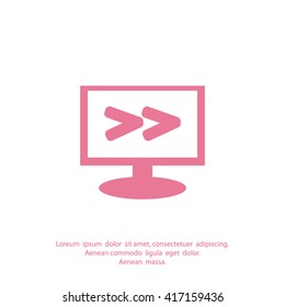 Monitor with Arrowhead right icon