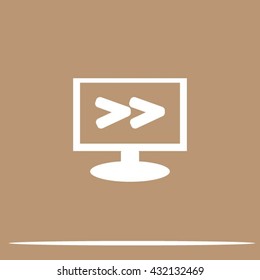 Monitor with Arrowhead right icon