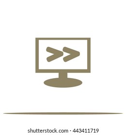 Monitor with Arrowhead right icon