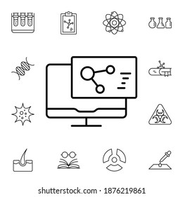 Icono del vector plano de la biología en el paquete de biología