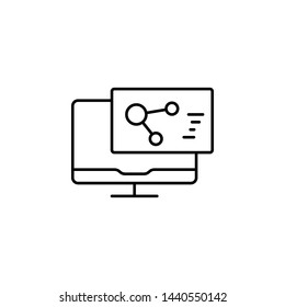monitor, biology iconicon. Simple thin line, outline vector of Biology icons for UI and UX, website or mobile application