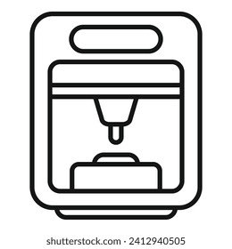 Monitor bioprinting icon outline vector. Eye future. Organ medical printing