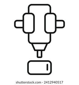 Monitor bioprinting icon outline vector. Computer science. Medical care