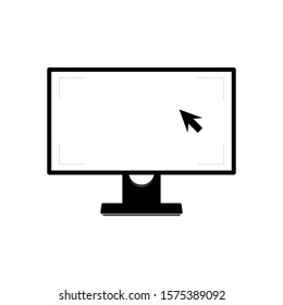 Monitor with a blank and isolated screen with a white background. mock-up template design, vector illustration elements.