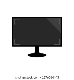 Monitor with a blank and isolated screen with a white background. mock-up template design, vector illustration elements.