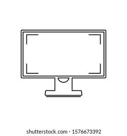 Monitor with a blank and isolated screen with a white background. mock-up template design, vector illustration elements.