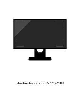 Monitor with a blank and isolated screen with a white background. mock-up template design, vector illustration elements.