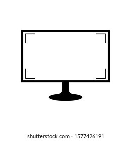 Monitor with a blank and isolated screen with a white background. mock-up template design, vector illustration elements.