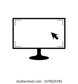 Monitor with a blank and isolated screen with a white background. mock-up template design, vector illustration elements.