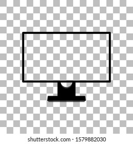 Monitor with a blank and isolated screen with a white background. mock-up template design, vector illustration elements.