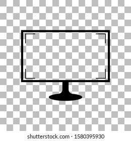 Monitor with a blank and isolated screen with a white background. mock-up template design, vector illustration elements.