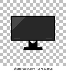 Monitor with a blank screen and isolated with a white background. mock-up template design, vector illustration elements.