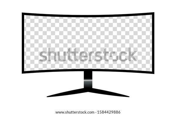 Monitor with a\
blank screen with a white background. mockups template design,\
vector illustration\
elements.