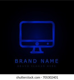 Monitor blue chromium metallic logo