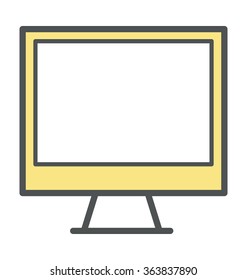 Monitor Bold Icon Illustration