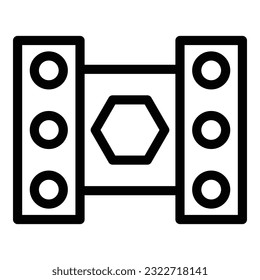 Monitor bracket icon outline vector. Vesa display. Control lcd