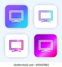 Monitor bright purple and blue gradient app icon