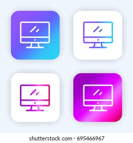Monitor bright purple and blue gradient app icon